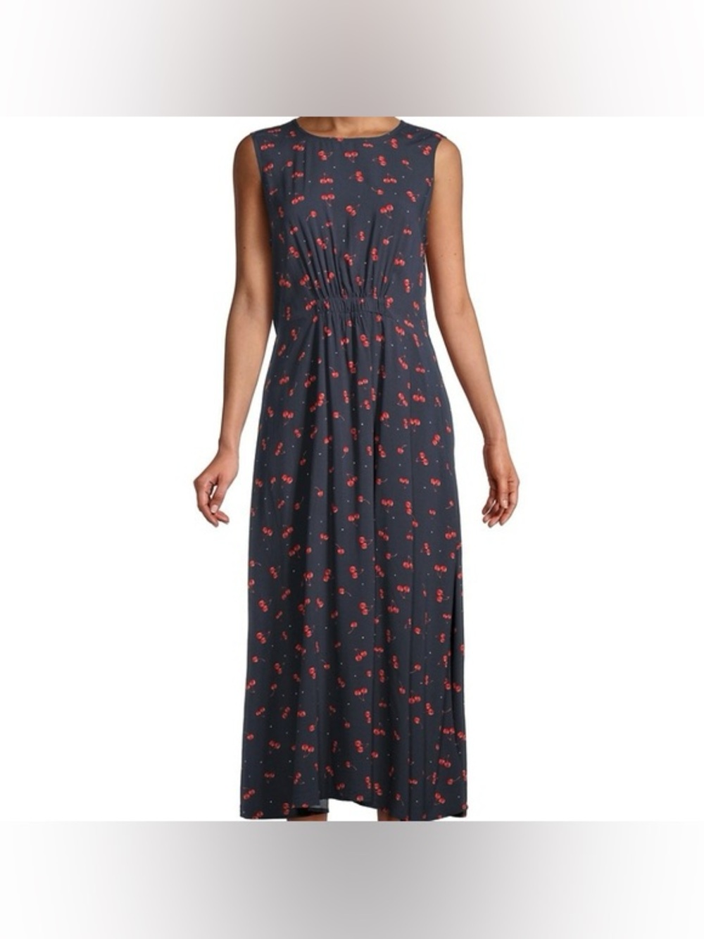 Beachlunchlounge Navy Cherry Nights Maxi Dress Size Medium
